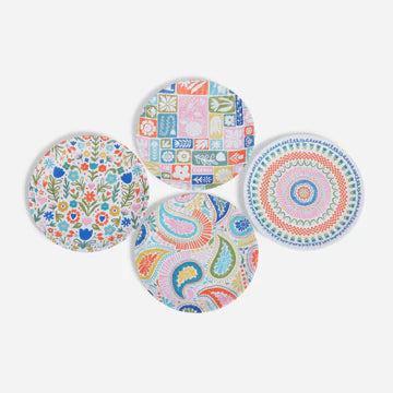 Folk Nouveau "Paper" Melamine Plate 180 Degrees