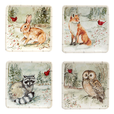 Winter's Walk Canape Ceramic Plate Certified International