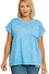 Halo Short Sleeve Top Sky Blue- Zenana