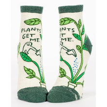 Plants Get Me Ankle Socks- Blue Q