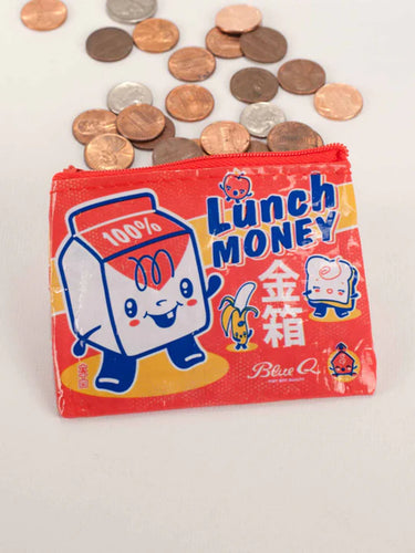 Lunch Money Coin Purse Blue Q