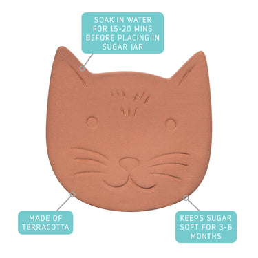 Calvin Cat Terracotta Sugar Saver - Danica