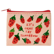 It's Ok Try Tomorrow Coin Purse- Blue Q