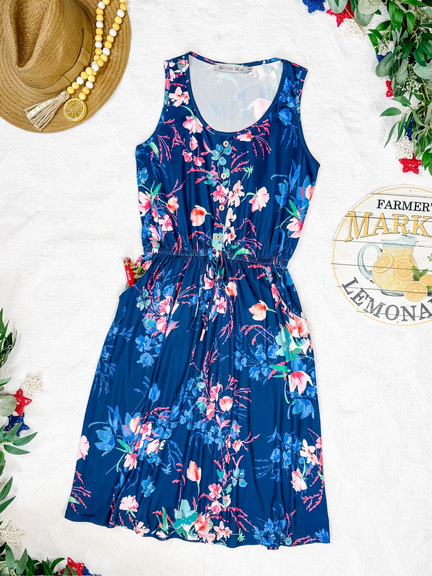 IN STOCK Sadie Dress - Navy Floral Bliss FINAL SALE