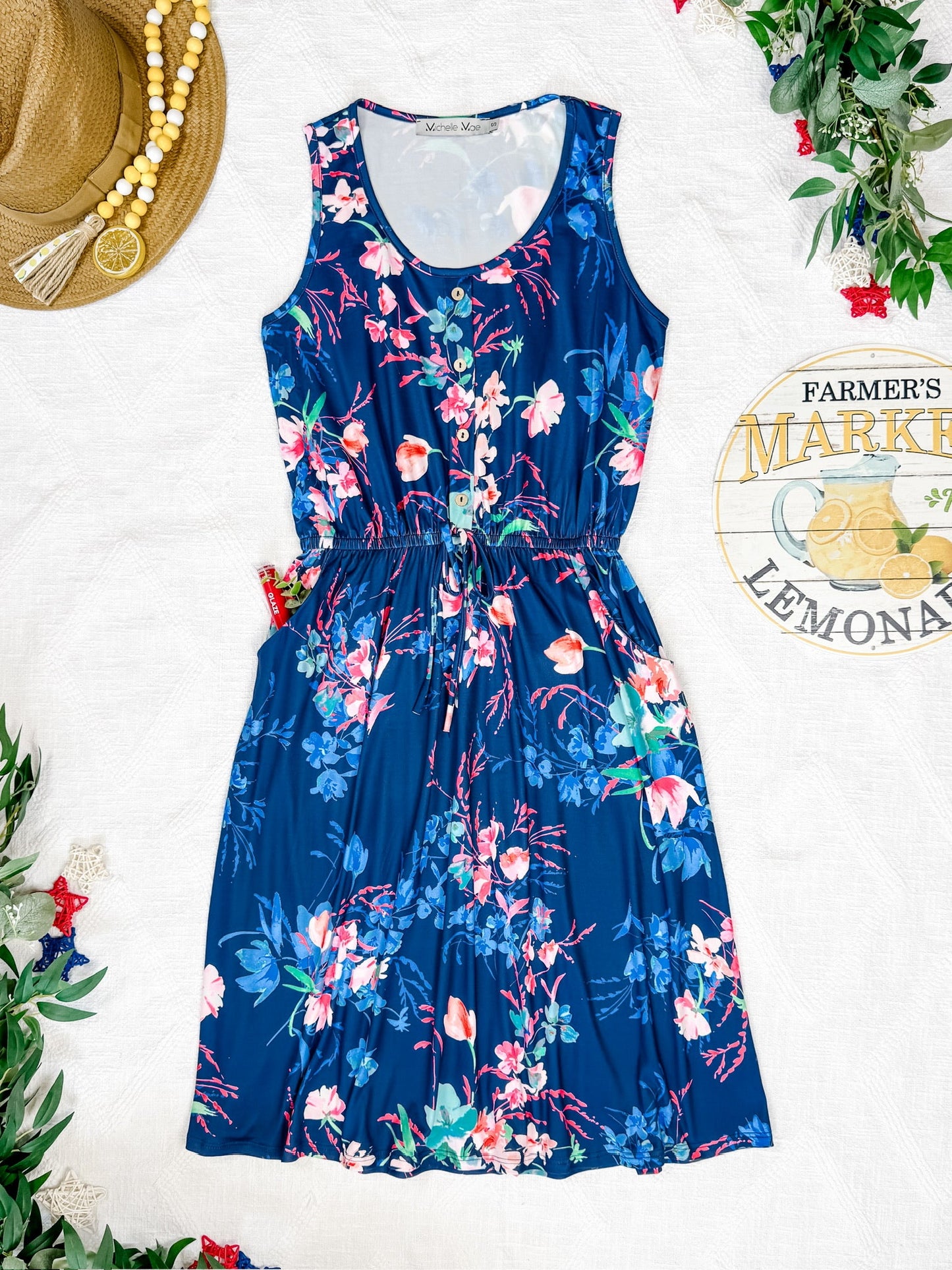 IN STOCK Sadie Dress - Navy Floral Bliss FINAL SALE