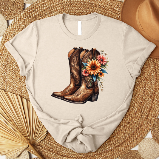 Sunflower Boots Graphic Tee