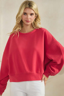 Romy Sweatshirt Faded Red - Yelete
