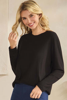 Billy Ribbed Long Sleeve Black - Yelete