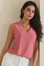 Billy Ribbed Tank Top Rose- Yelete