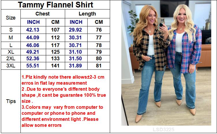 Tammy Flannel Shirt - Teal Plaid