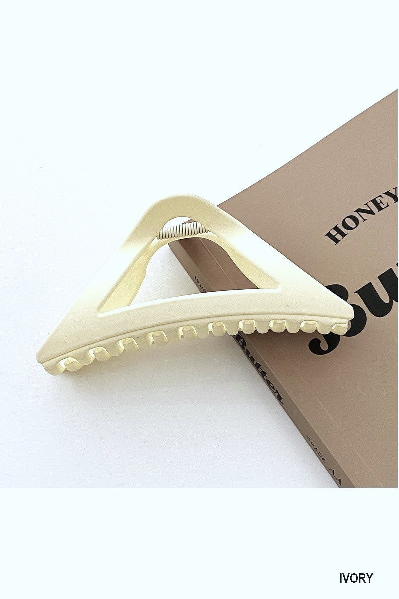 TRIANGLE HAIR CLAW CLIPS-Ivory