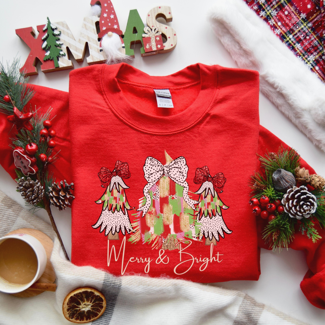 Merry & Bright Trees Sweatshirt