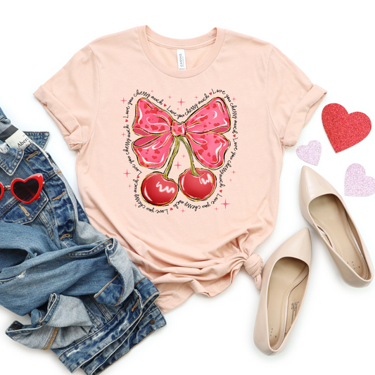 I Love You Cherry Much Graphic Tee