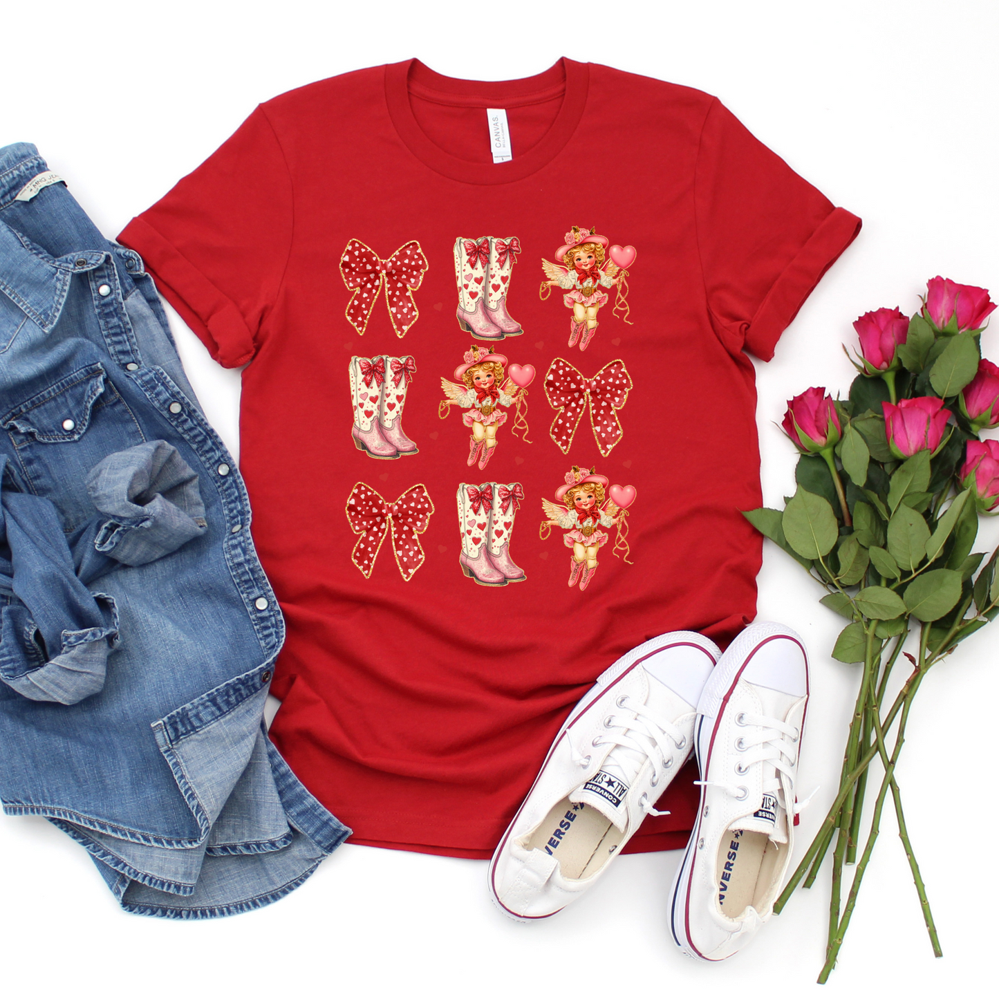 Boots, Bows, & Cupid Graphic Tee