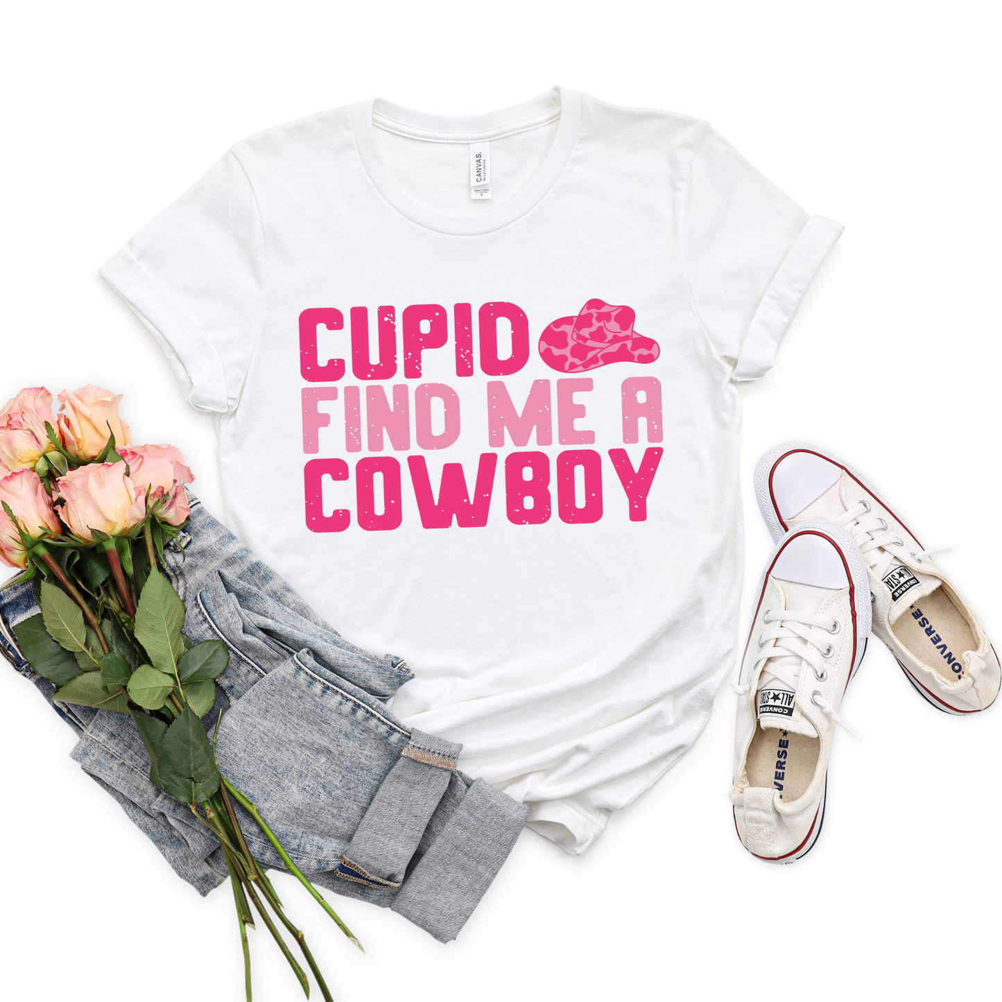 Cupid Find Me A Cowboy Graphic Tee