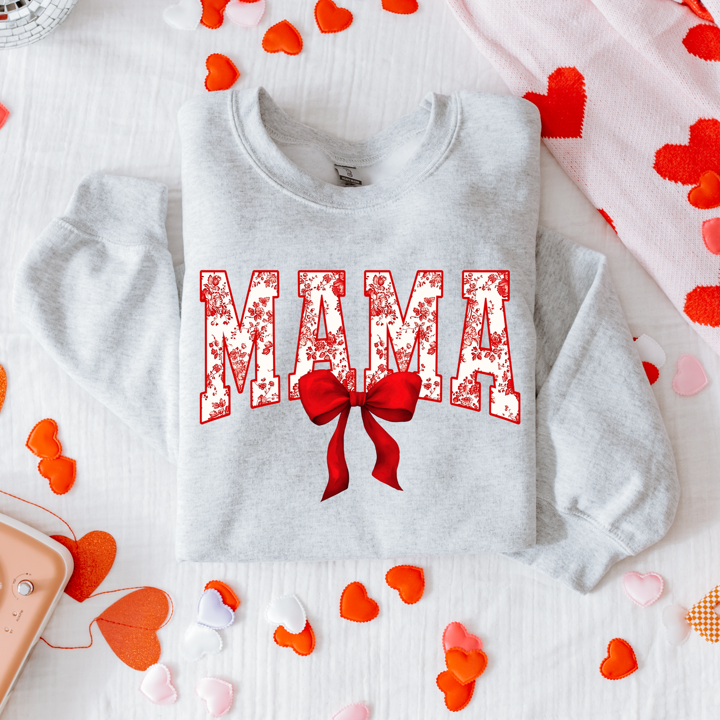 Red Mama Bow Sweatshirt