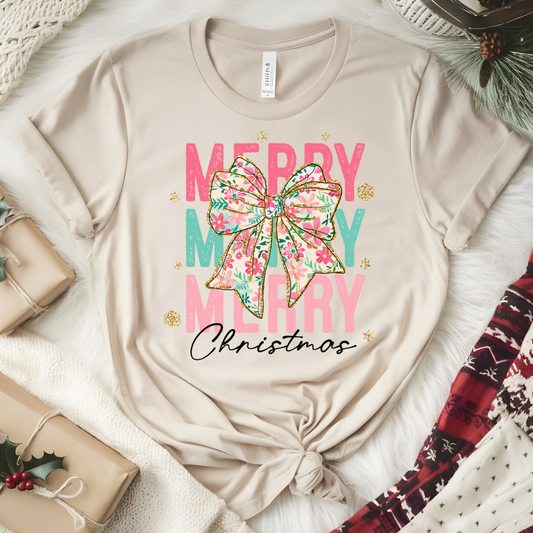 Merry Bow Graphic Tee