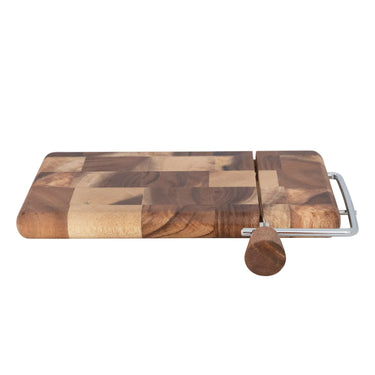 Sugar Wood & Stainless Cheese Slicer - Creative Co - op