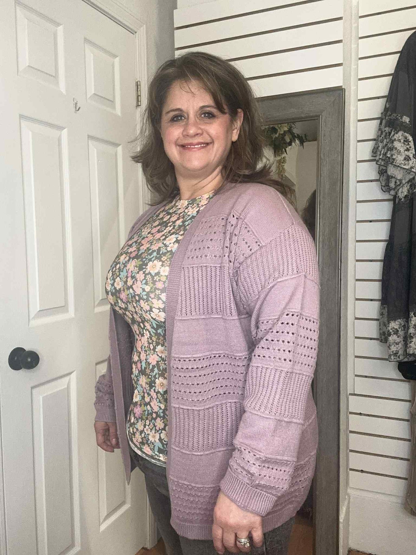 PRISCILLA CARDIGAN DARK LAVENDER - STACCATO