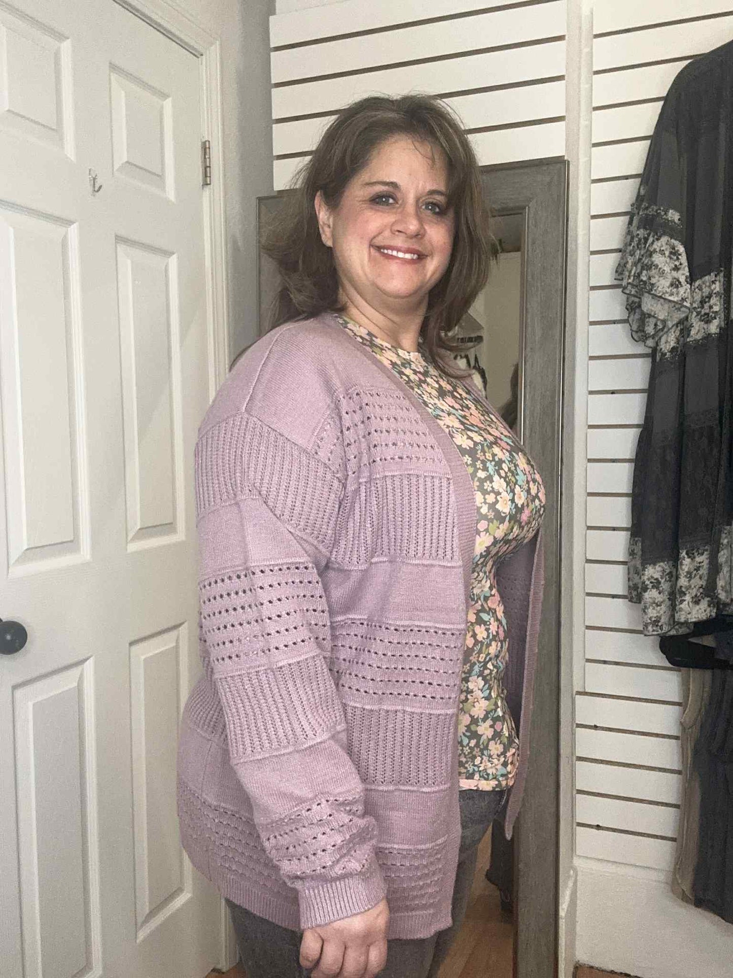 PRISCILLA CARDIGAN DARK LAVENDER - STACCATO