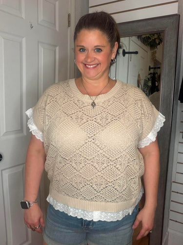 Casey Crochet Top Natural- Staccato
