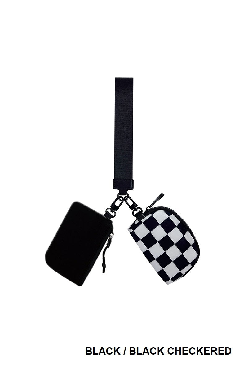 DOLLY- CHECKERED KEYCHAIN WALLET