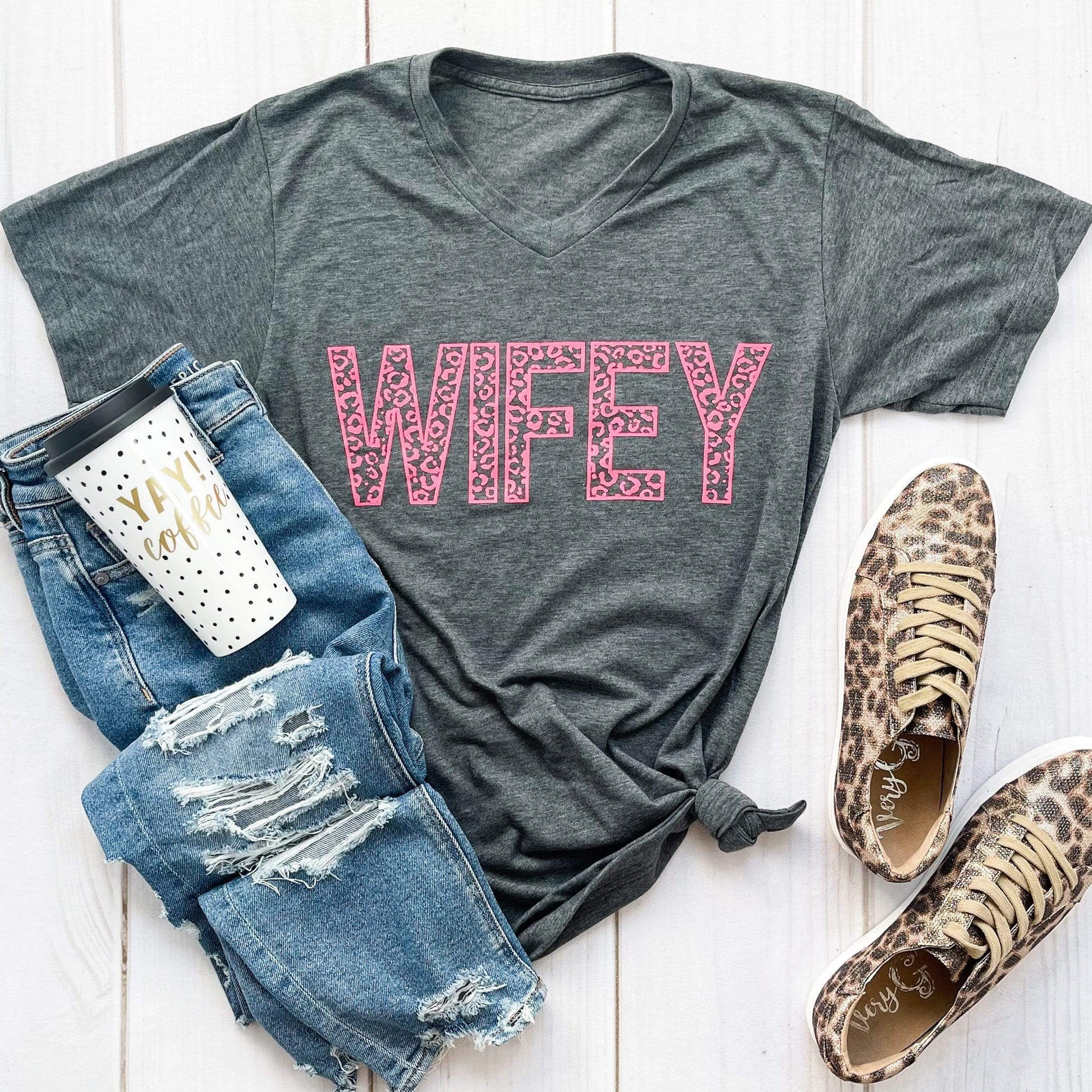 Envy Stylz Boutique Women - Apparel - Shirts - T-Shirts Leopard Wifey Soft Graphic Tee
