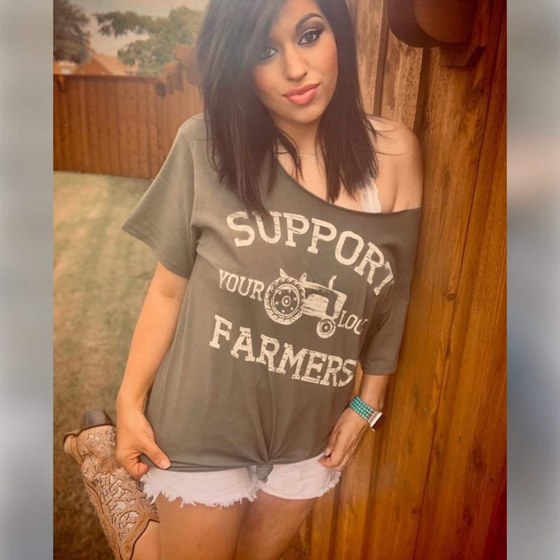 Envy Stylz Boutique Women - Apparel - Shirts - T-Shirts Support Your Local Farmers Graphic Tee