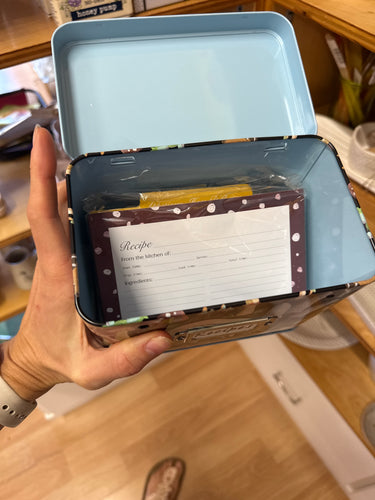 Forage Metal Recipe Box & Cards Cr Gibson